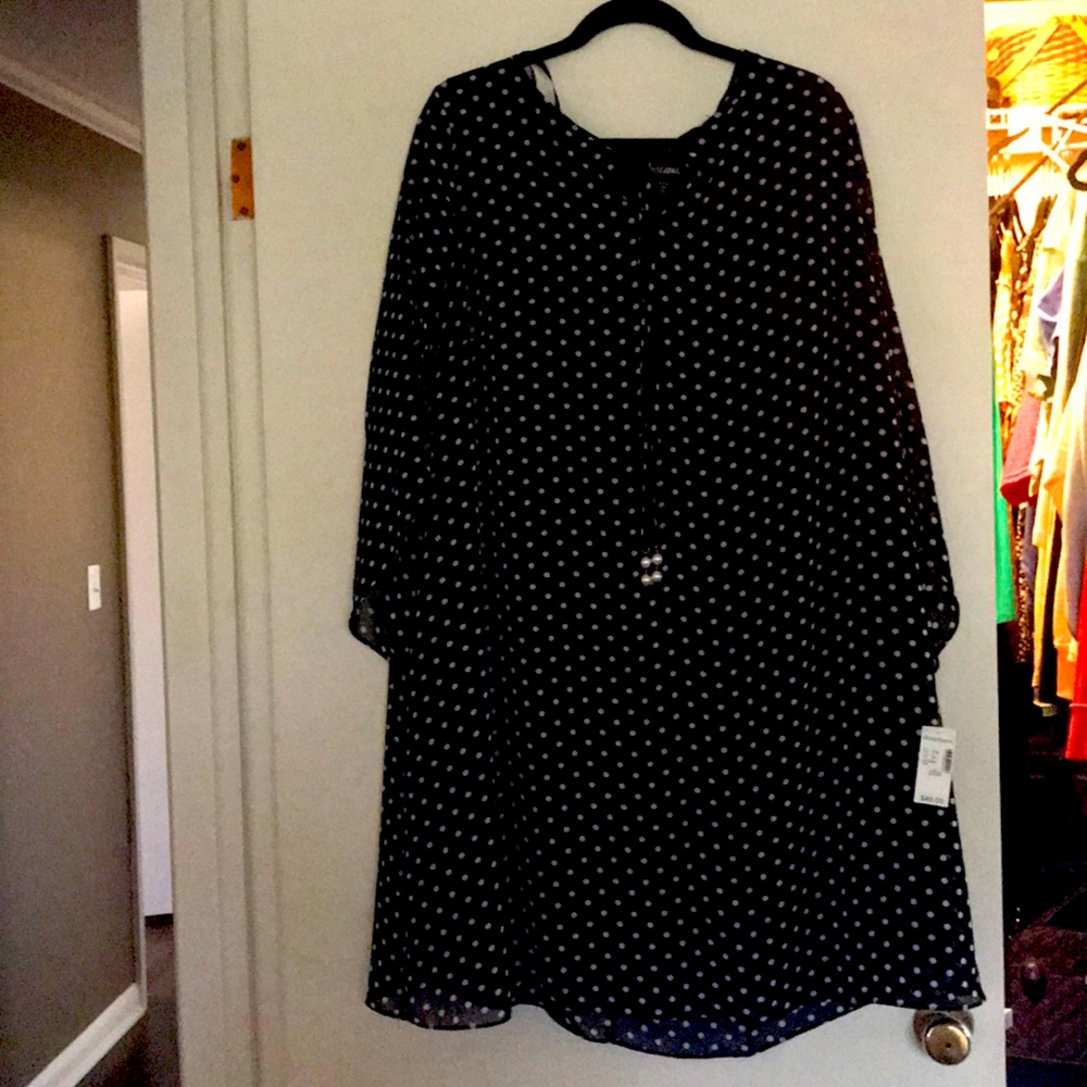 Navy blue & white dress - nwt